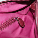 Christian Dior Trotter Canvas Shoulder Bag Red Silver Auth ep11517-19