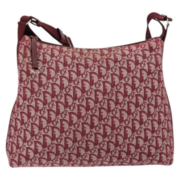 Christian Dior Trotter Canvas Shoulder Bag Red Silver Auth ep11517 - 0