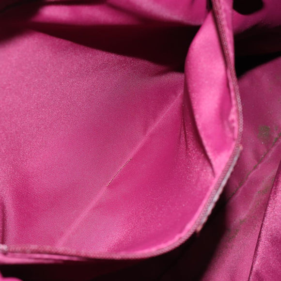 Christian Dior Trotter Canvas Shoulder Bag Red Silver Auth ep11517