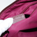 Christian Dior Trotter Canvas Shoulder Bag Red Silver Auth ep11517-12