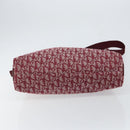 Christian Dior Trotter Canvas Shoulder Bag Red Silver Auth ep11517-9