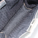 CELINE C Macadam Canvas Hand Bag Denim Blue Silver Auth ep11519-11