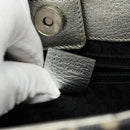 CELINE C Macadam Canvas Hand Bag Denim Blue Silver Auth ep11519-12