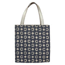 CELINE C Macadam Canvas Hand Bag Denim Blue Silver Auth ep11519-13