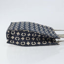 CELINE C Macadam Canvas Hand Bag Denim Blue Silver Auth ep11519-3