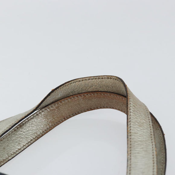 CELINE C Macadam Canvas Hand Bag Denim Blue Silver Auth ep11519