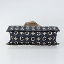 CELINE C Macadam Canvas Hand Bag Denim Blue Silver Auth ep11519-5
