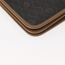 Christian Dior Honeycomb Canvas Chain Shoulder Bag PVC Black Gold Auth ep11520-10