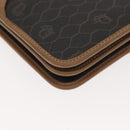 Christian Dior Honeycomb Canvas Chain Shoulder Bag PVC Black Gold Auth ep11520-11