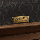 Christian Dior Honeycomb Canvas Chain Shoulder Bag PVC Black Gold Auth ep11520-16