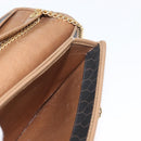 Christian Dior Honeycomb Canvas Chain Shoulder Bag PVC Black Gold Auth ep11520-18