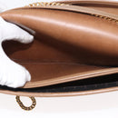 Christian Dior Honeycomb Canvas Chain Shoulder Bag PVC Black Gold Auth ep11520-20