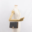 Christian Dior Honeycomb Canvas Chain Shoulder Bag PVC Black Gold Auth ep11520-21