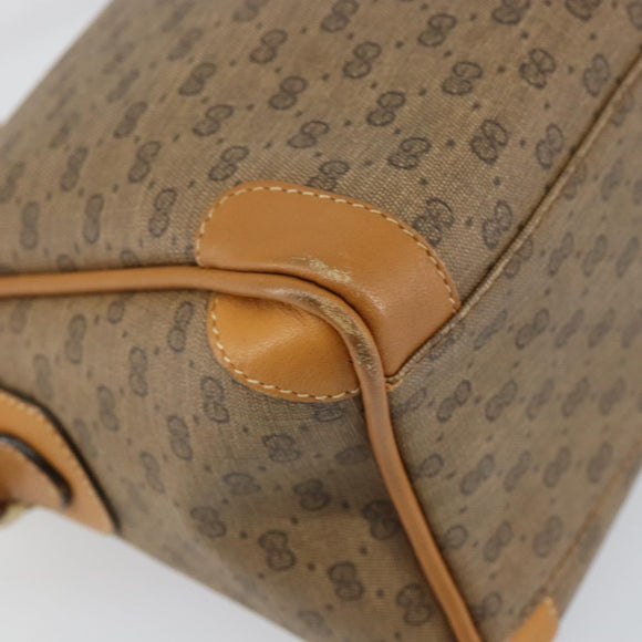 GUCCI Micro GG Supreme Shoulder Bag PVC Beige Gold Auth ep11521