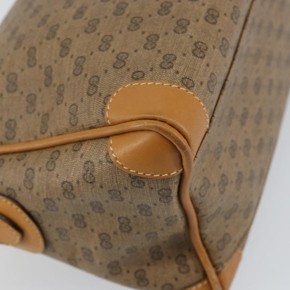 GUCCI Micro GG Supreme Shoulder Bag PVC Beige Gold Auth ep11521