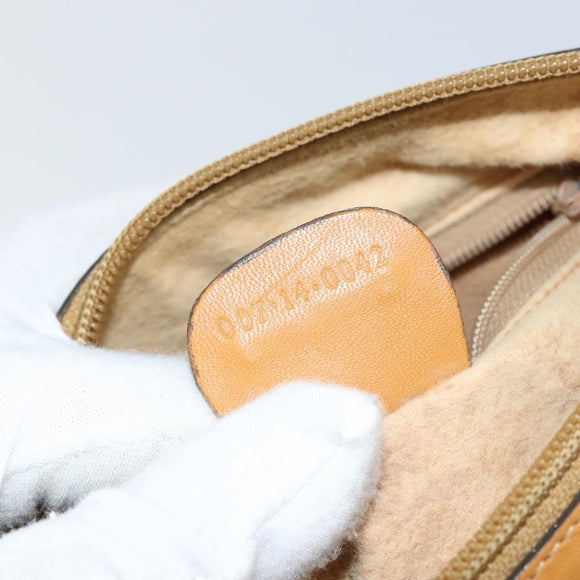 GUCCI Micro GG Supreme Shoulder Bag PVC Beige Gold Auth ep11521