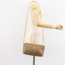 GUCCI Micro GG Supreme Shoulder Bag PVC Beige Gold Auth ep11521-23