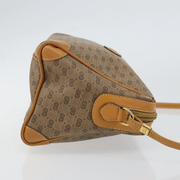 GUCCI Micro GG Supreme Shoulder Bag PVC Beige Gold Auth ep11521