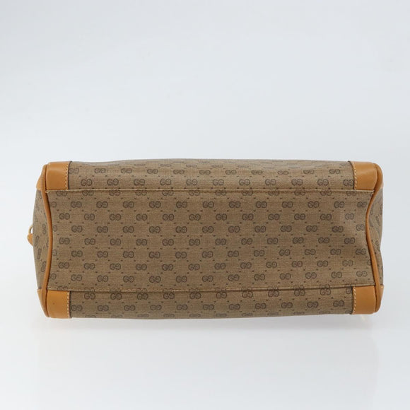 GUCCI Micro GG Supreme Shoulder Bag PVC Beige Gold Auth ep11521