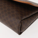 CELINE Macadam Canvas Shoulder Bag PVC Brown Gold Auth ep11522-11