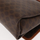 CELINE Macadam Canvas Shoulder Bag PVC Brown Gold Auth ep11522-13