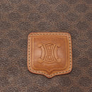 CELINE Macadam Canvas Shoulder Bag PVC Brown Gold Auth ep11522-14