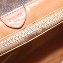 CELINE Macadam Canvas Shoulder Bag PVC Brown Gold Auth ep11522-16