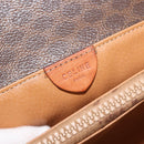 CELINE Macadam Canvas Shoulder Bag PVC Brown Gold Auth ep11522-17