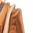 CELINE Macadam Canvas Shoulder Bag PVC Brown Gold Auth ep11522-19