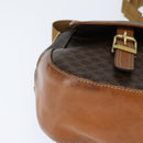 CELINE Macadam Canvas Shoulder Bag PVC Leather Brown Gold Auth ep11523-10
