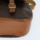 CELINE Macadam Canvas Shoulder Bag PVC Leather Brown Gold Auth ep11523-11