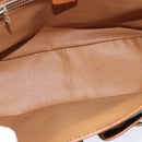 CELINE Macadam Canvas Shoulder Bag PVC Leather Brown Gold Auth ep11523-17