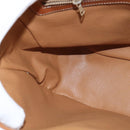 CELINE Macadam Canvas Shoulder Bag PVC Leather Brown Gold Auth ep11523-19