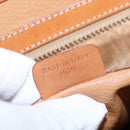 CELINE Macadam Canvas Shoulder Bag PVC Leather Brown Gold Auth ep11523-22