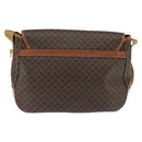 CELINE Macadam Canvas Shoulder Bag PVC Leather Brown Gold Auth ep11523-3