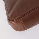 GUCCI Bamboo Hand Bag Leather 2way Brown Gold 001 1014 1638 Auth ep11526-16