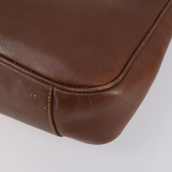 GUCCI Bamboo Hand Bag Leather 2way Brown Gold 001 1014 1638 Auth ep11526