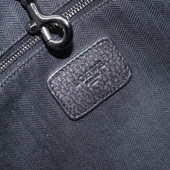 LOEWE Hand Bag Leather Black Auth ep11530