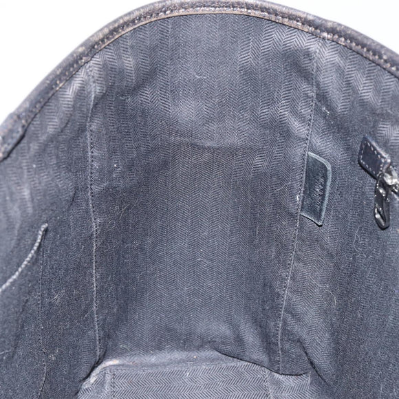 LOEWE Hand Bag Leather Black Auth ep11530