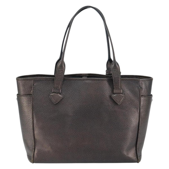 LOEWE Hand Bag Leather Black Auth ep11530