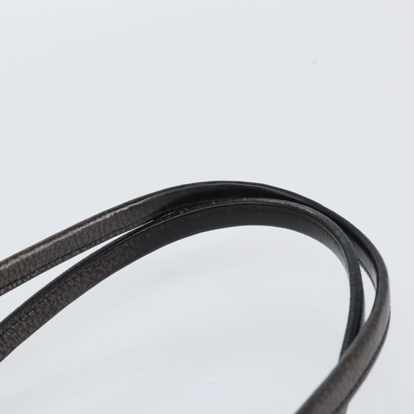 LOEWE Hand Bag Leather Black Auth ep11530