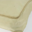 PRADA Hand Bag Nylon Beige Gold Auth ep11531-9