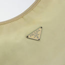 PRADA Hand Bag Nylon Beige Gold Auth ep11531-17