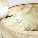 PRADA Hand Bag Nylon Beige Gold Auth ep11531-12