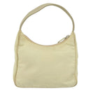 PRADA Hand Bag Nylon Beige Gold Auth ep11531-2