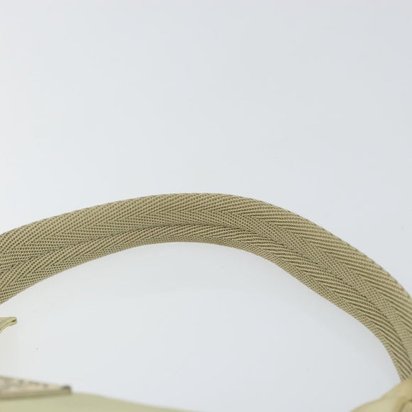 PRADA Hand Bag Nylon Beige Gold Auth ep11531