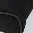 CELINE Tote Bag Nylon Leather Black Gold Auth ep11537-15