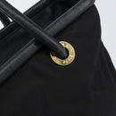 CELINE Tote Bag Nylon Leather Black Gold Auth ep11537-17