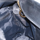 CELINE Tote Bag Nylon Leather Black Gold Auth ep11537-19