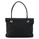 CELINE Tote Bag Nylon Leather Black Gold Auth ep11537-13